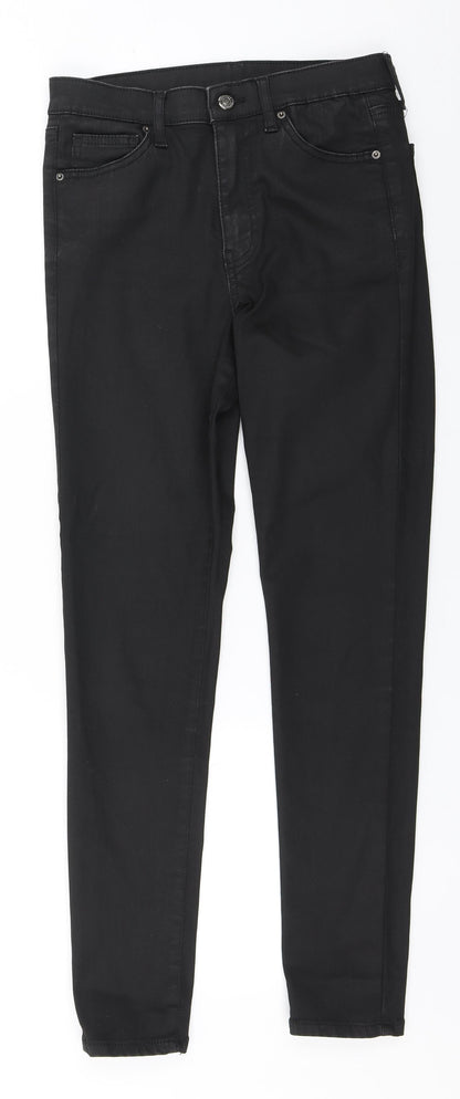 Womens UK Size 28 in Topshop Regular Fit  Black Trousers