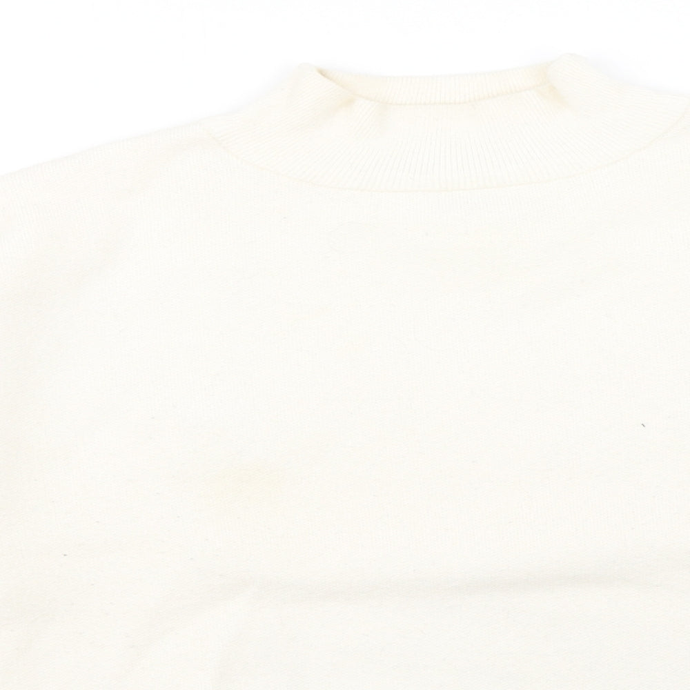 Primark Womens Ivory High Neck  Viscose Pullover Jumper Size 12