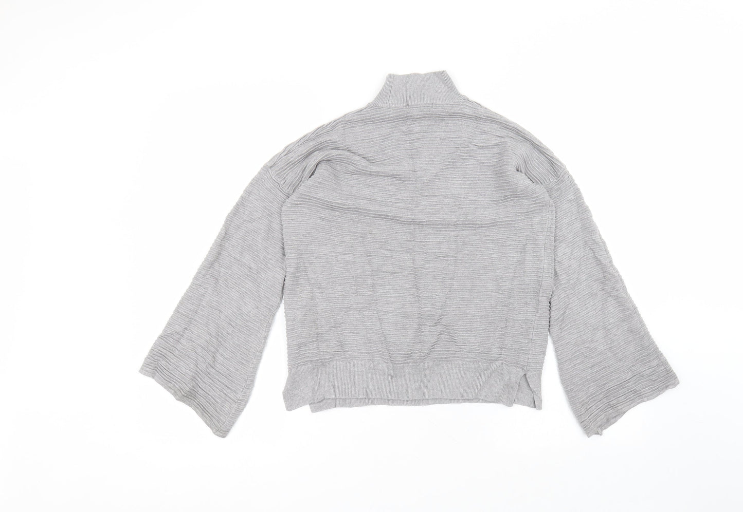 F&F Womens Grey  Viscose Basic T-Shirt Size 10 Round Neck