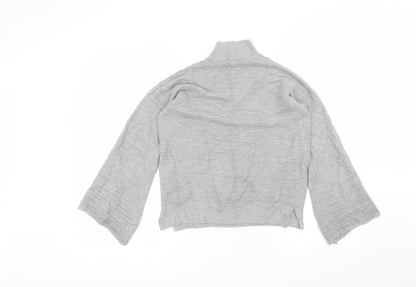 F&F Womens Grey  Viscose Basic T-Shirt Size 10 Round Neck