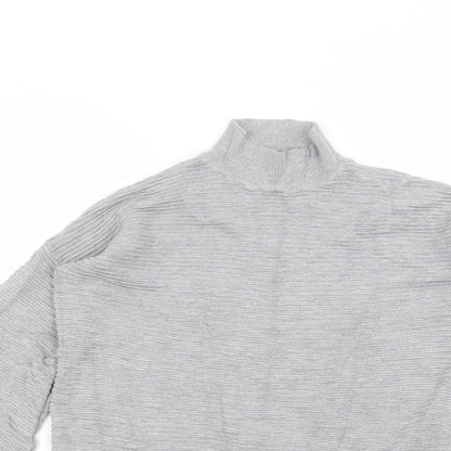 F&F Womens Grey  Viscose Basic T-Shirt Size 10 Round Neck