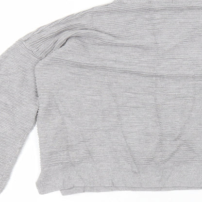 F&F Womens Grey  Viscose Basic T-Shirt Size 10 Round Neck