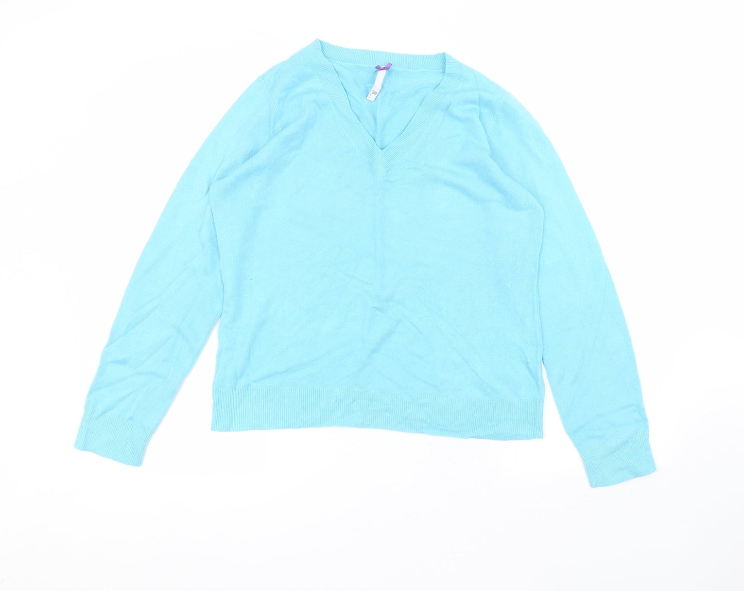 Womens UK Size 14 BHS Blue Basic T-Shirt