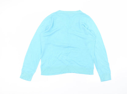 Womens UK Size 14 BHS Blue Basic T-Shirt
