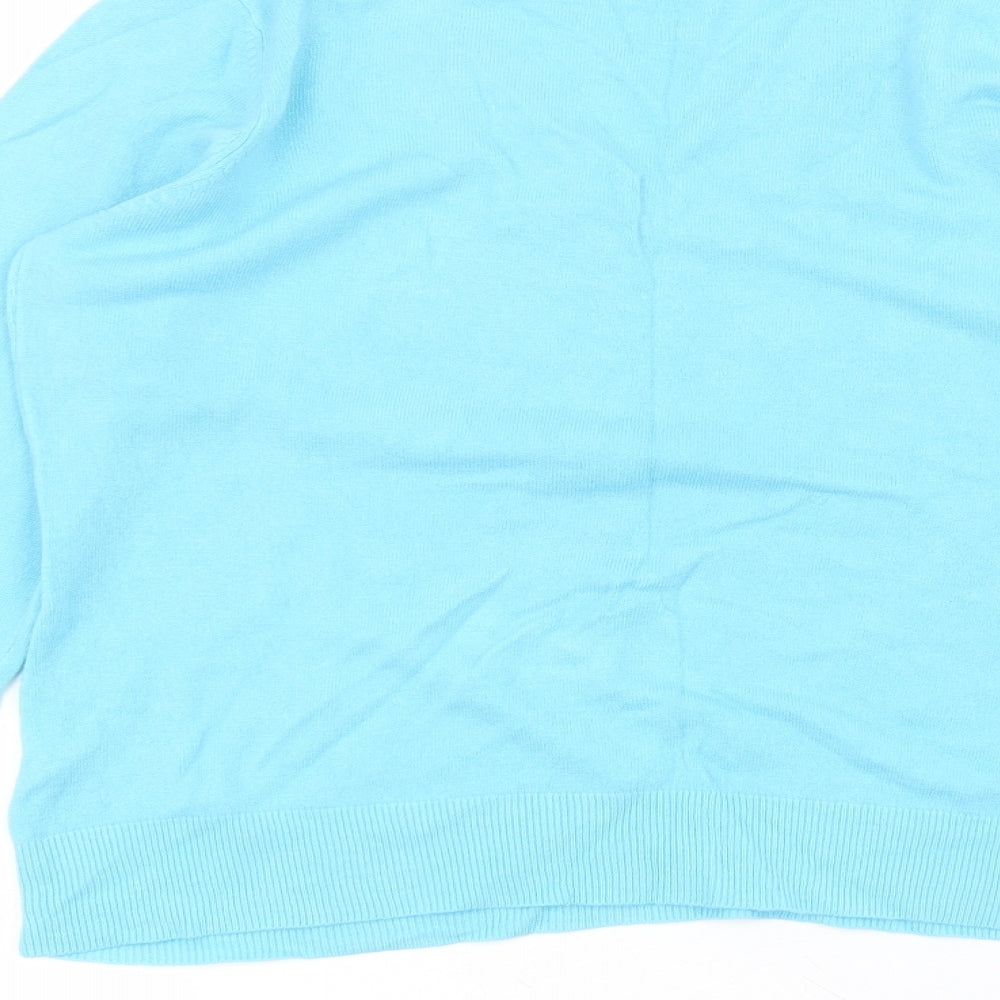 Womens UK Size 14 BHS Blue Basic T-Shirt
