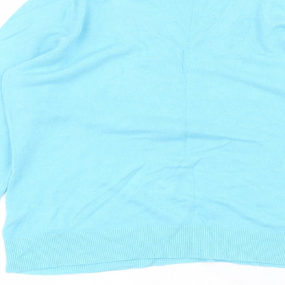 Womens UK Size 14 BHS Blue Basic T-Shirt