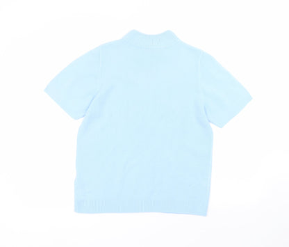 Womens UK Size 14 Damart Blue Basic T-Shirt