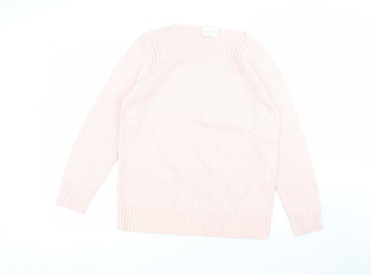 Liz Claiborne Womens Pink Round Neck  Acrylic Pullover Jumper Size M