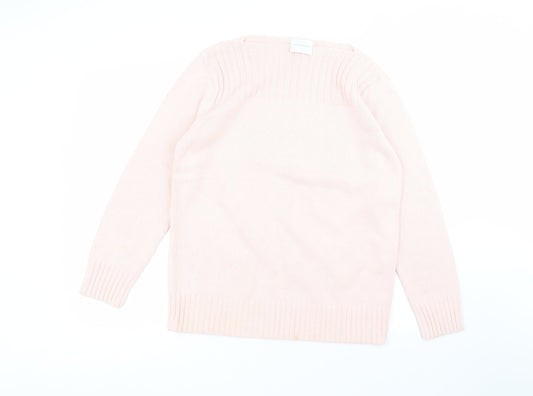 Liz Claiborne Womens Pink Round Neck  Acrylic Pullover Jumper Size M