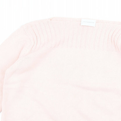Liz Claiborne Womens Pink Round Neck  Acrylic Pullover Jumper Size M