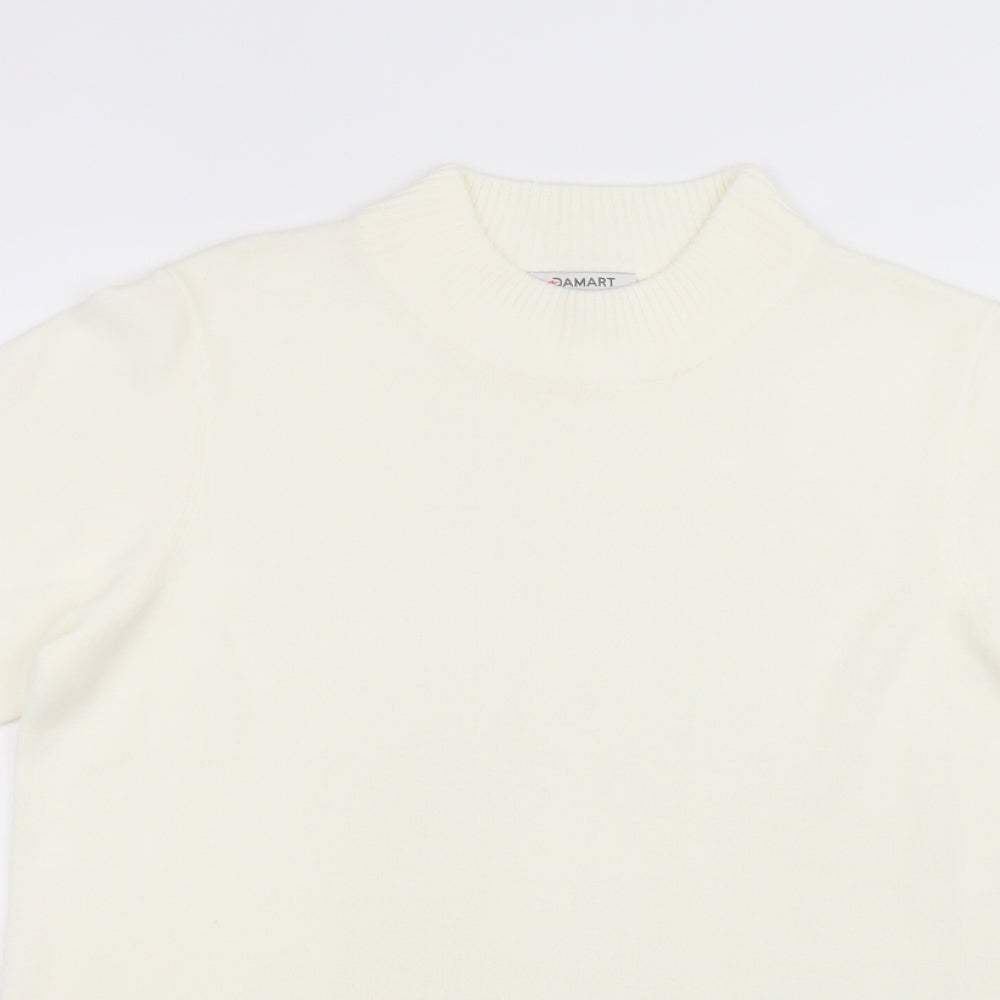Womens UK Size 14 Damart White Basic T-Shirt