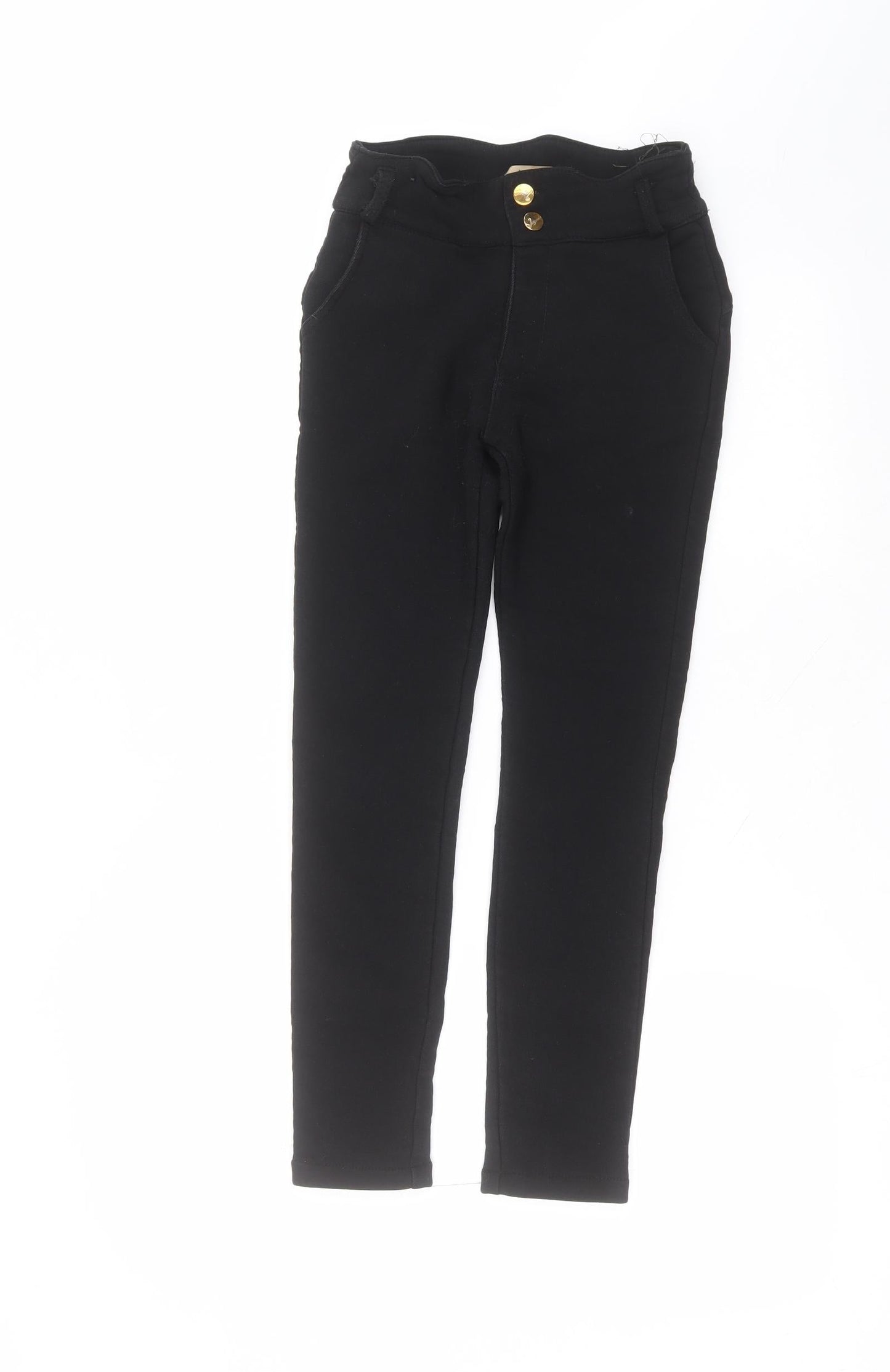 hlkodo Womens Black  Cotton Trousers  Size M L23 in Regular