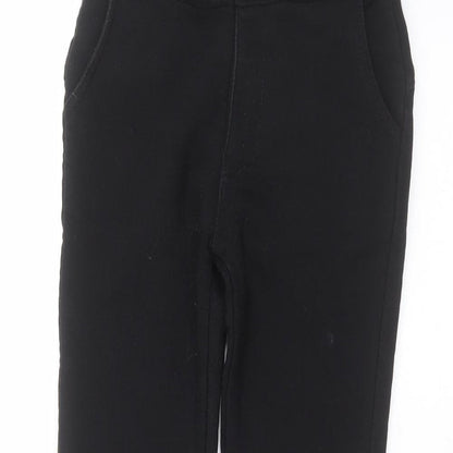 hlkodo Womens Black  Cotton Trousers  Size M L23 in Regular
