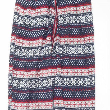 F&F Womens Blue Striped Polyester Sweatpants Trousers Size S L29 in Regular