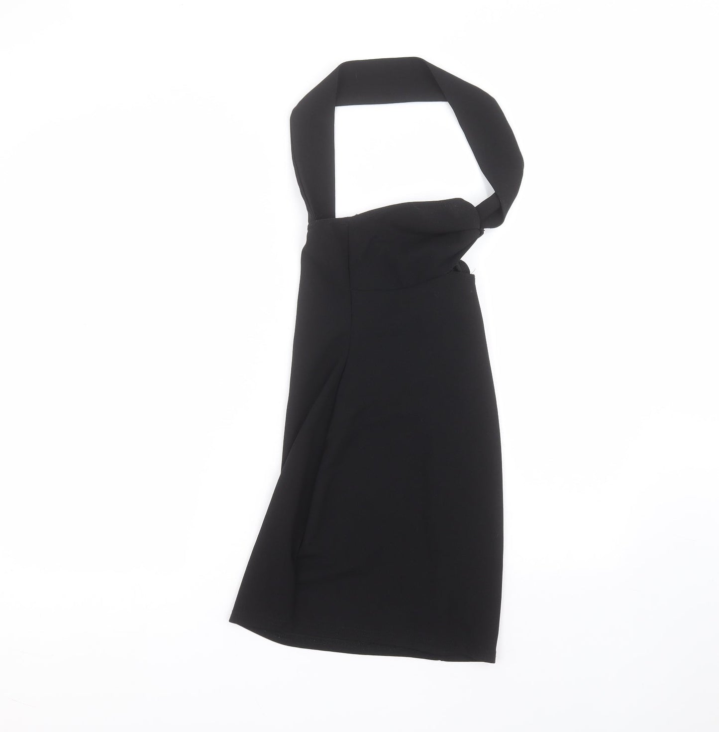 Womens UK Size 4 PRETTYLITTLETHING Black Basic Blouse