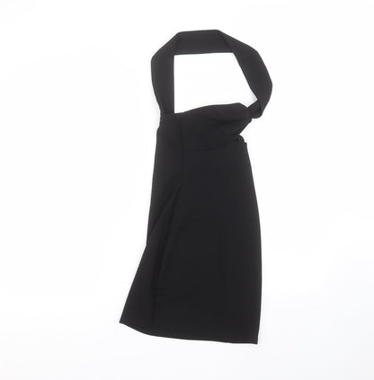 Womens UK Size 4 PRETTYLITTLETHING Black Basic Blouse