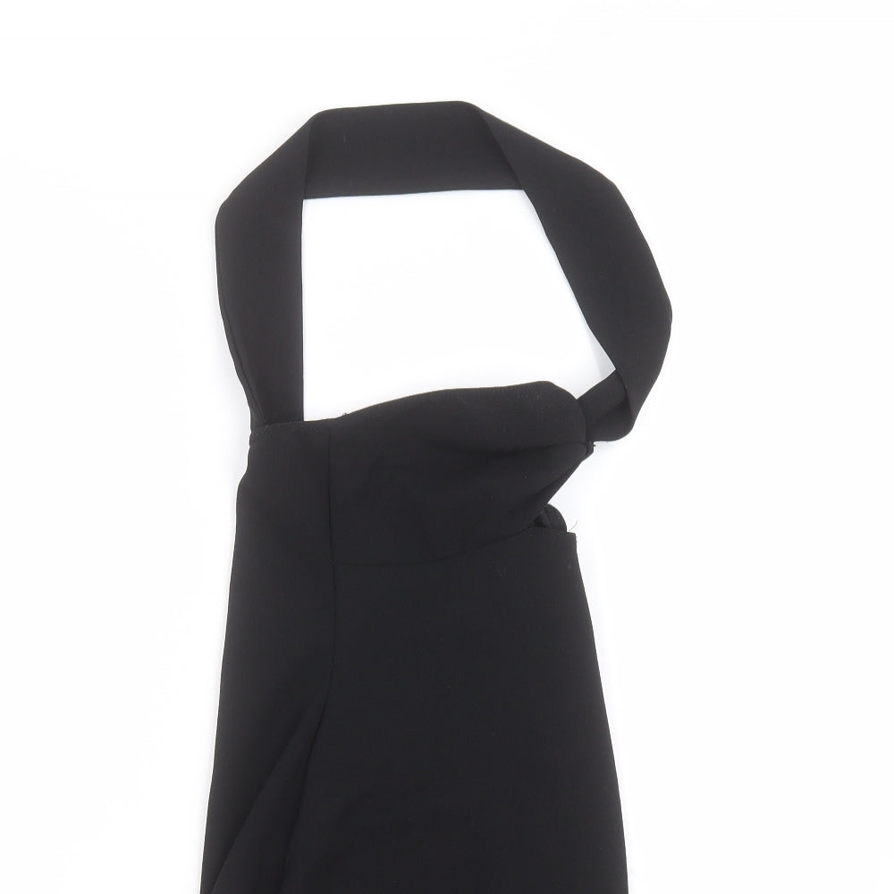 Womens UK Size 4 PRETTYLITTLETHING Black Basic Blouse