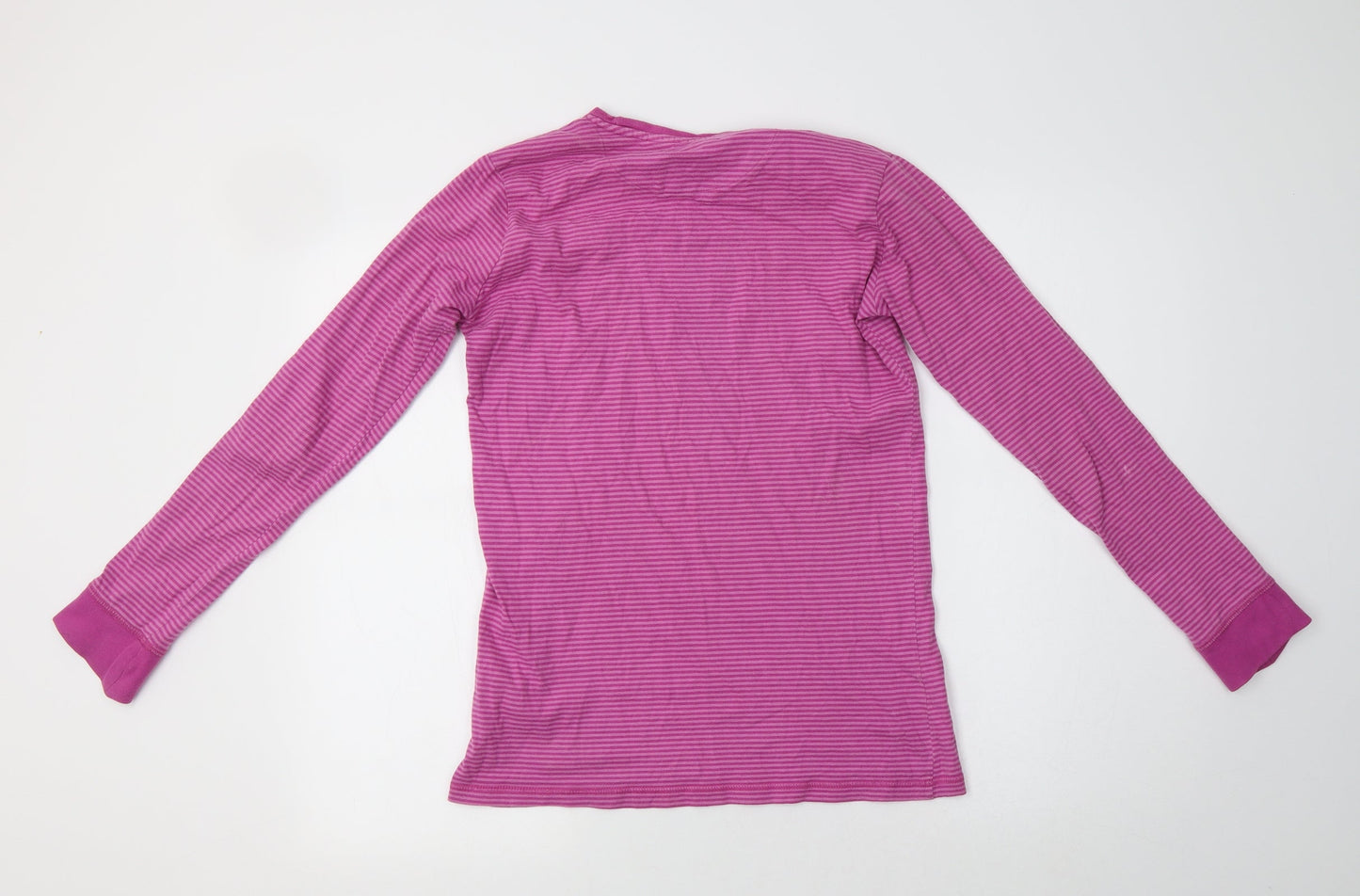 F&F Girls Pink Striped Cotton Top Pyjama Set Size 10-11 Years