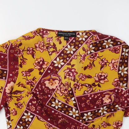 Womens UK Size 8 Dorothy Perkins Yellow Basic Blouse