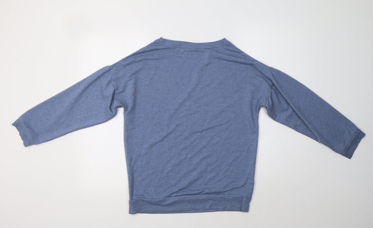 Back view of Avenue women’s blue polyester top pyjama top, size S