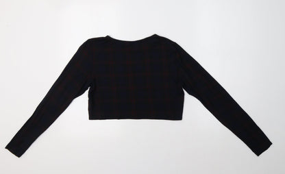Womens UK Size 12 Select Black Cropped T-Shirt