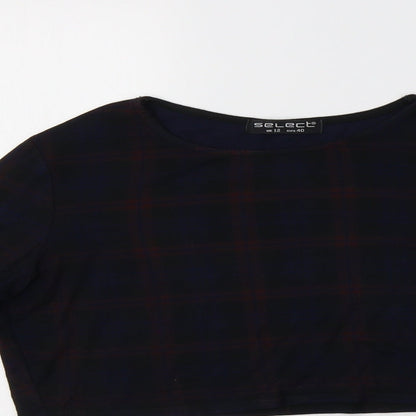 Womens UK Size 12 Select Black Cropped T-Shirt