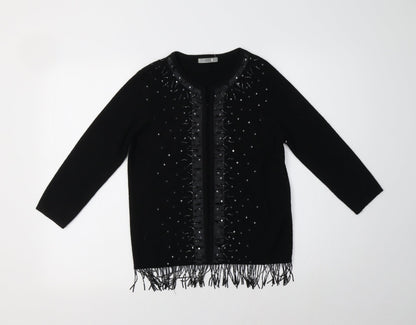 Womens UK Size 10 M&S Black Cardigan Jumper