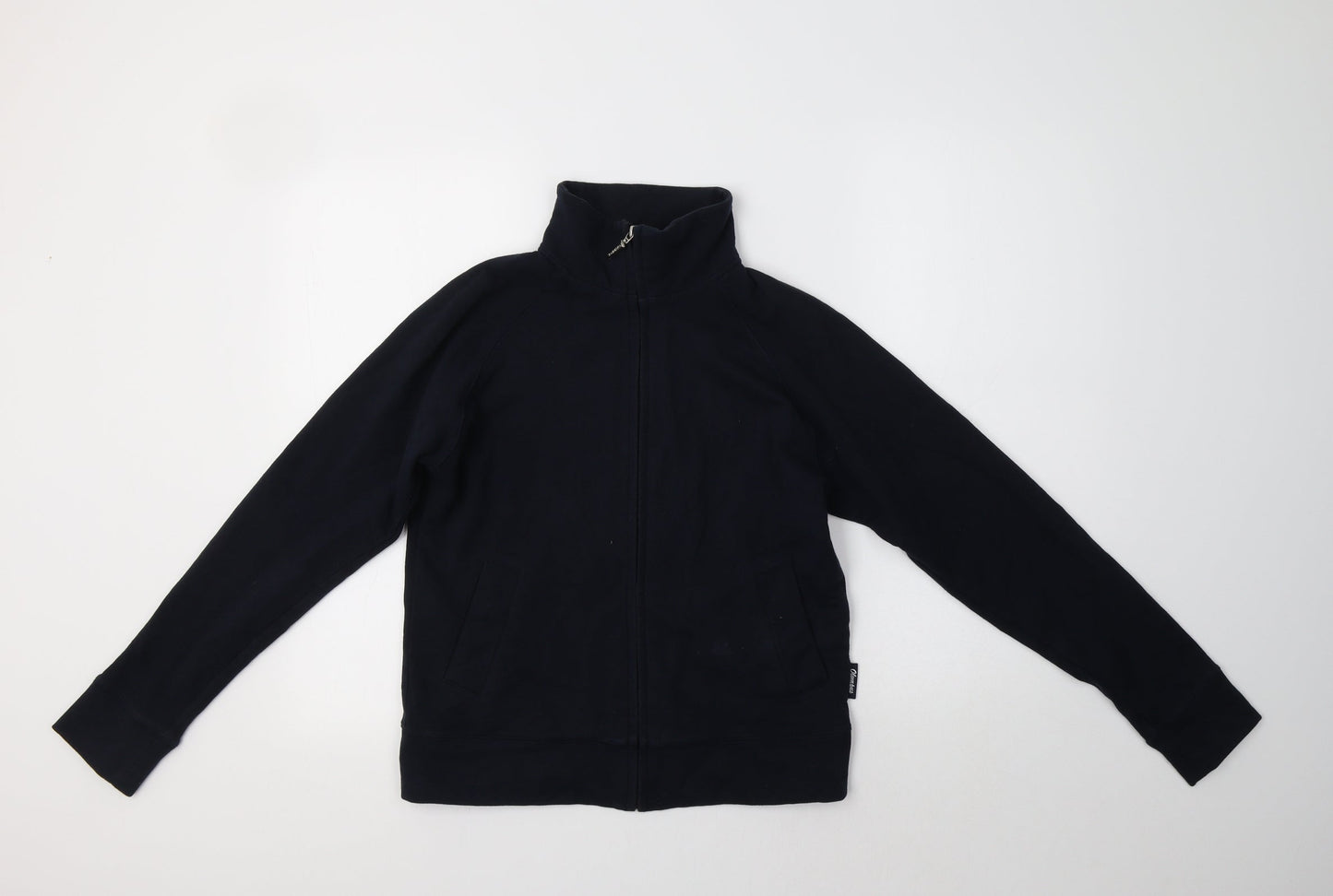 Olympus Womens Blue  Cotton Full Zip Sweatshirt Size 10