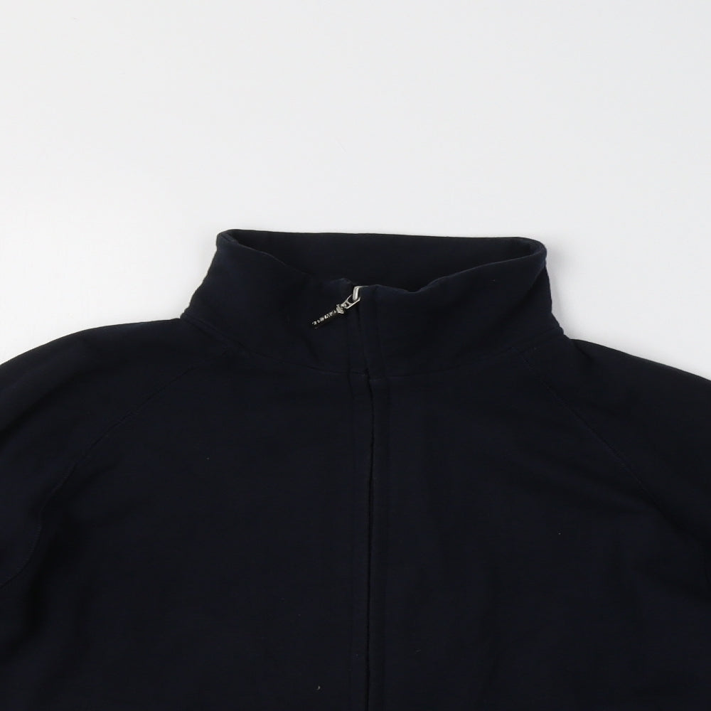 Olympus Womens Blue  Cotton Full Zip Sweatshirt Size 10