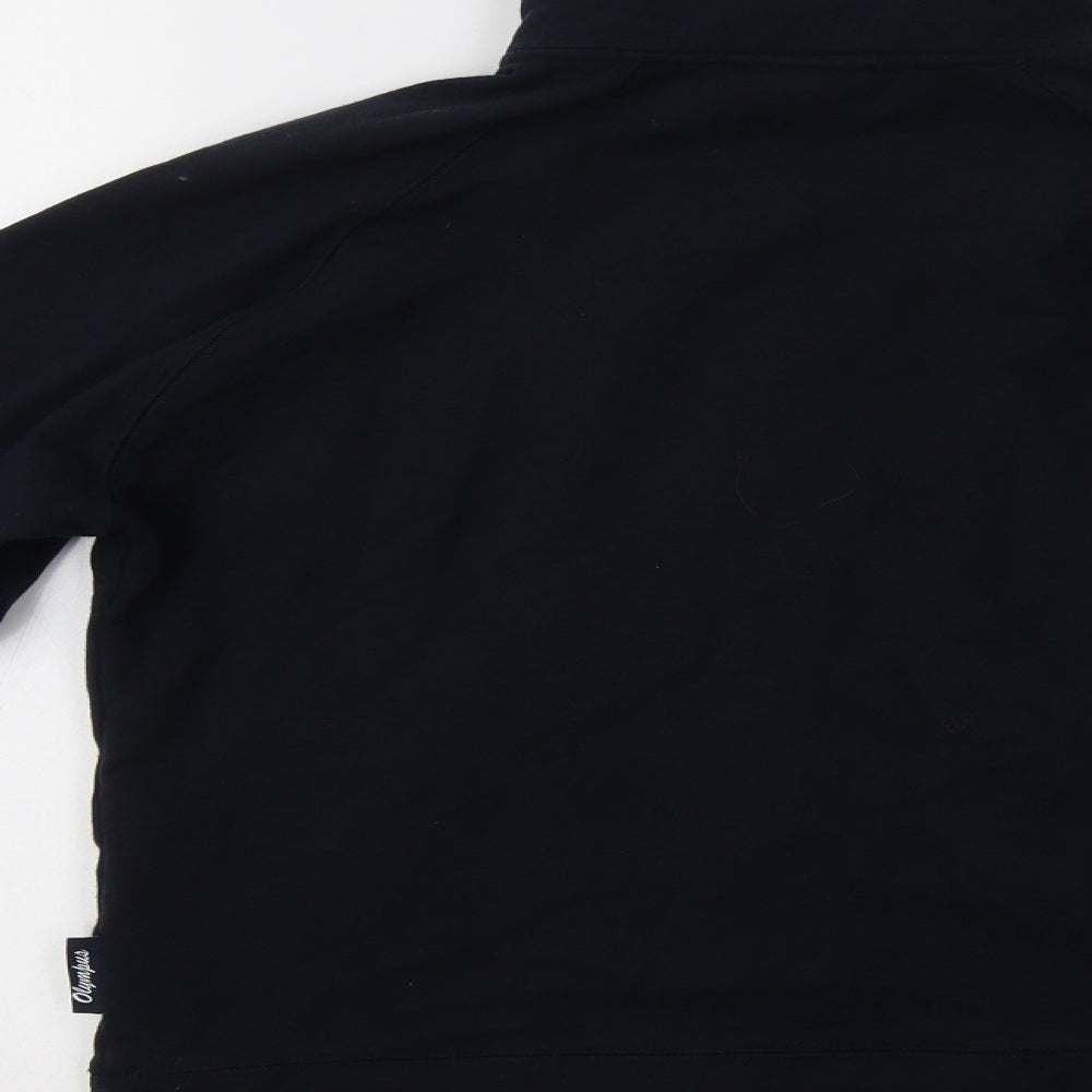 Olympus Womens Blue  Cotton Full Zip Sweatshirt Size 10
