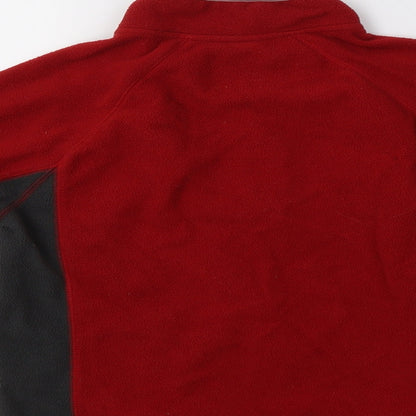 Tiso Womens Red Colourblock Polyester Henley Sweatshirt Size XS