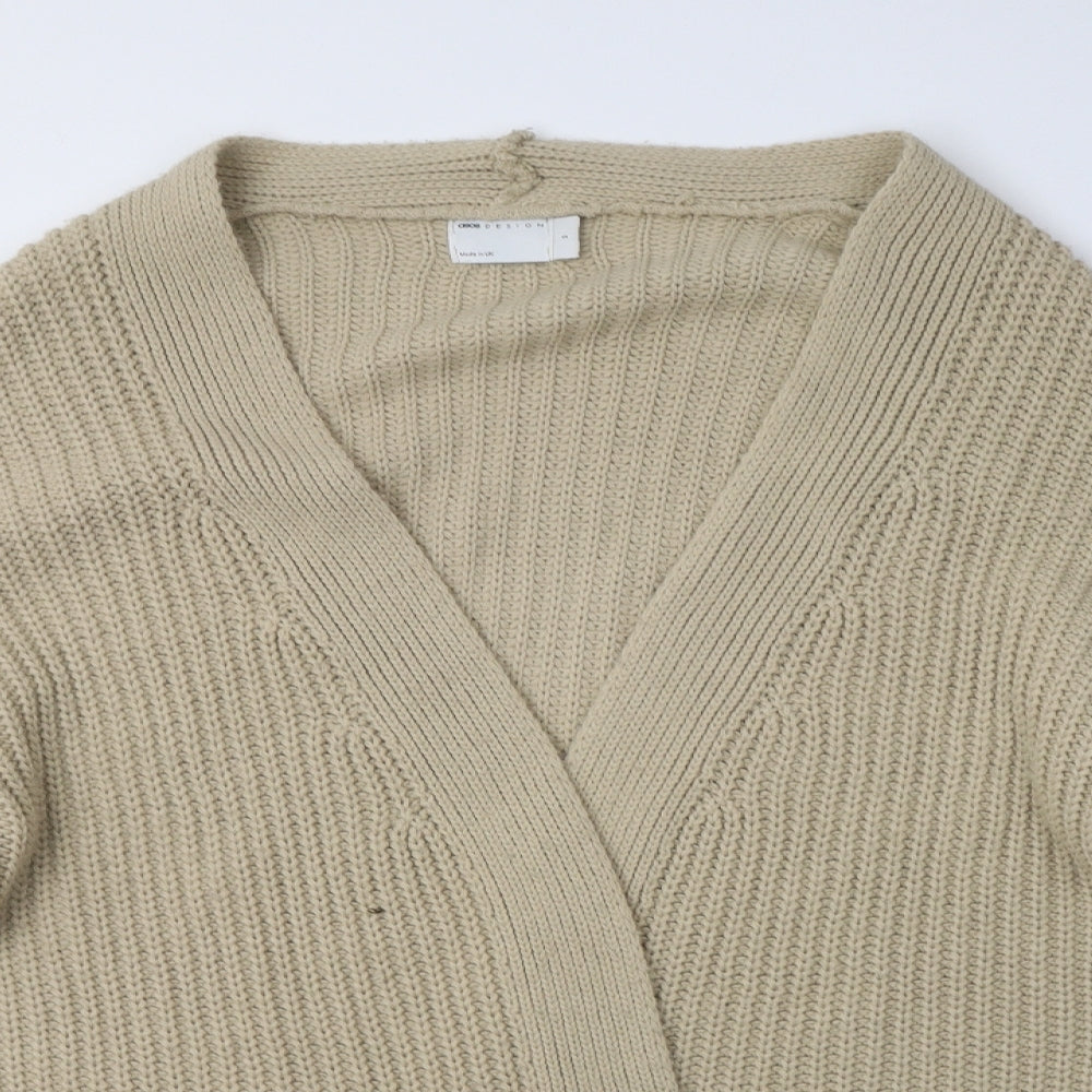 Womens UK Size S ASOS Beige Cardigan Jumper
