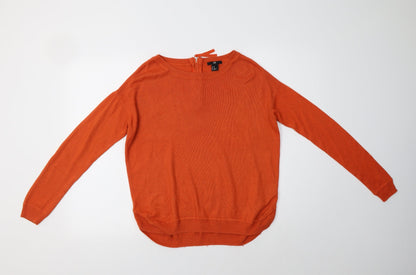Womens UK Size XS H&M Orange Pullover Jumper