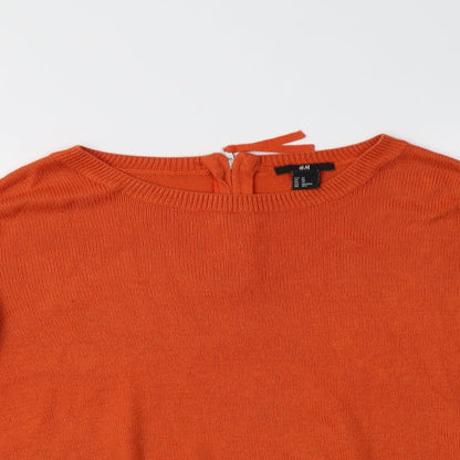 Womens UK Size XS H&M Orange Pullover Jumper