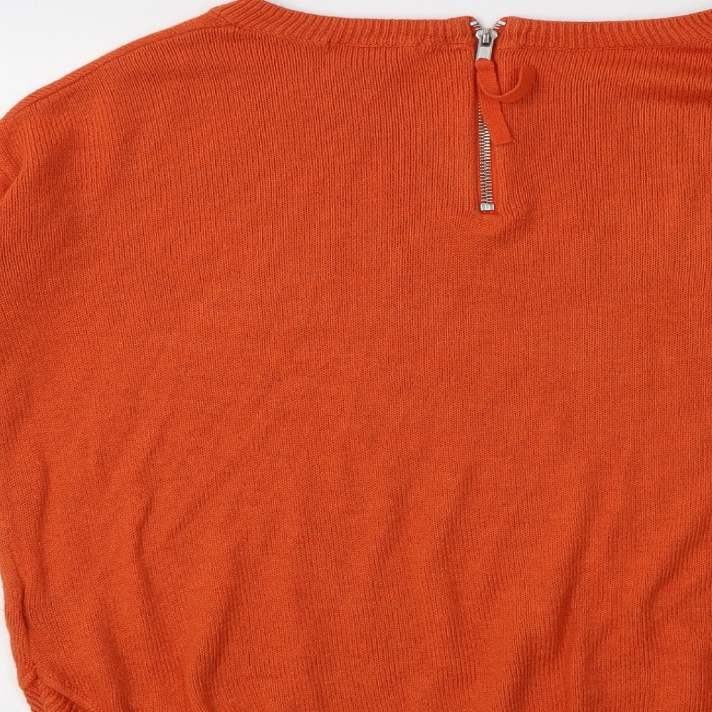 Womens UK Size XS H&M Orange Pullover Jumper