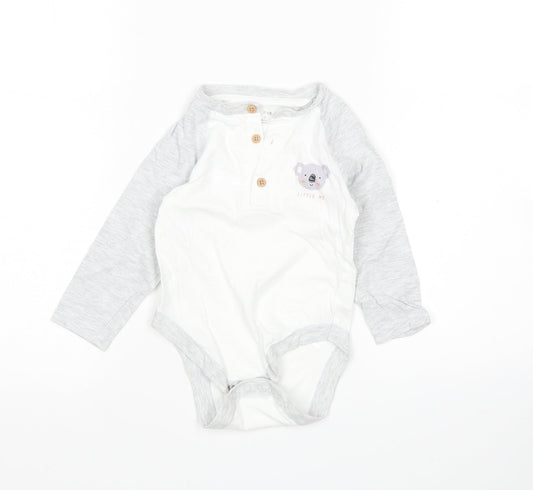 Front view of Primark boys’ multicoloured cotton leotard one-piece, size 12-18, months