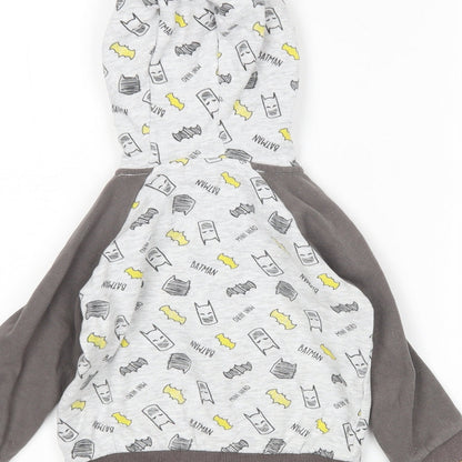 CoolClub Boys Grey  Cotton Full Zip Hoodie Size 2 Years   - Bat Man