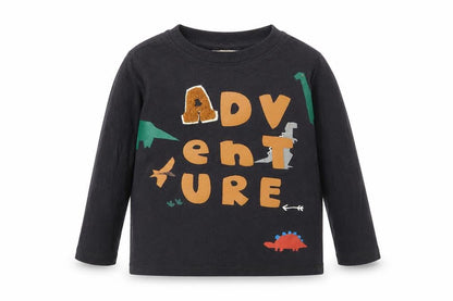 Front view of CoolClub boys’ grey cotton basic t-shirt, size 2, years round neck