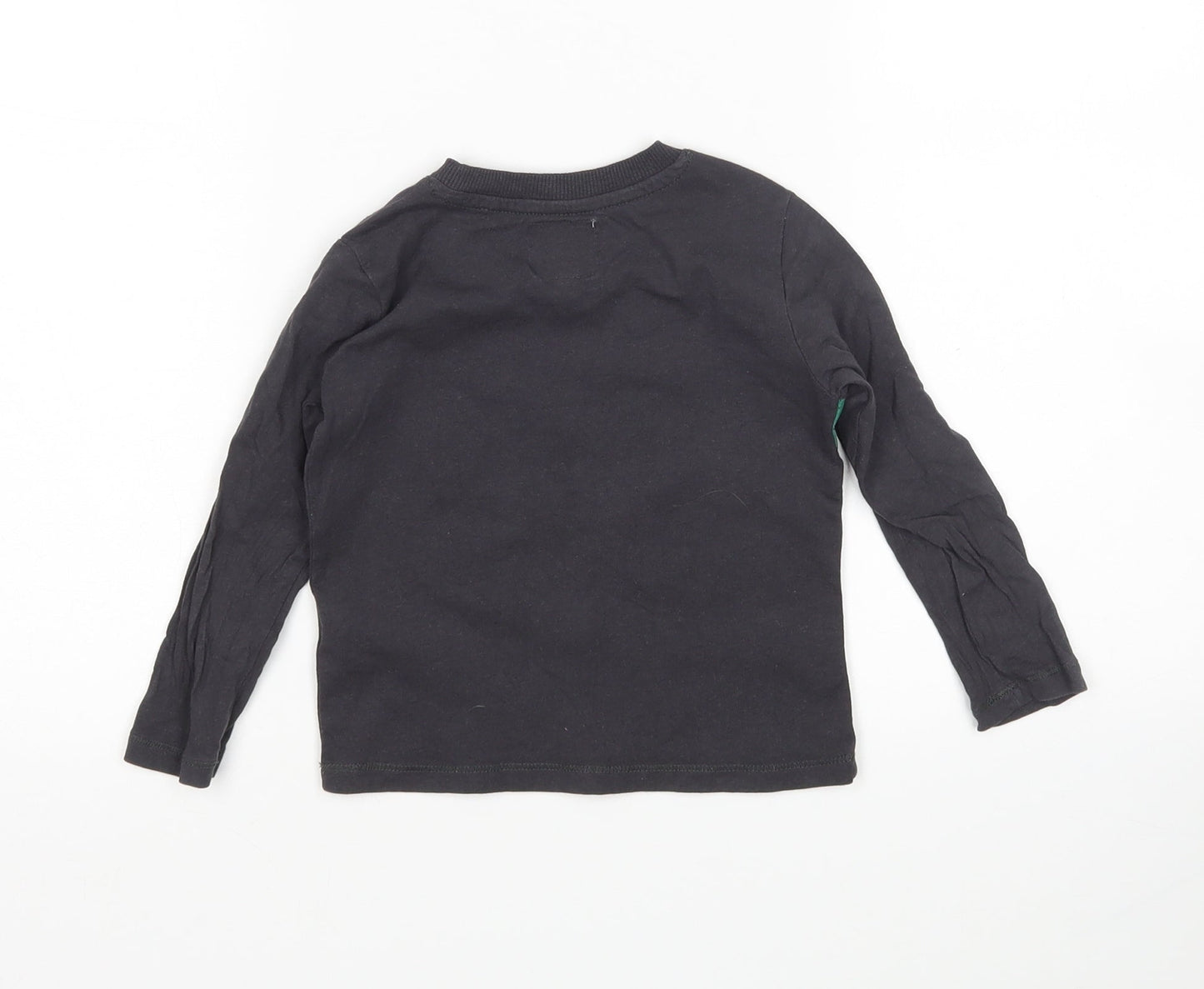 CoolClub Boys Grey  Cotton Basic T-Shirt Size 2 Years Round Neck