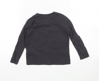 CoolClub Boys Grey  Cotton Basic T-Shirt Size 2 Years Round Neck