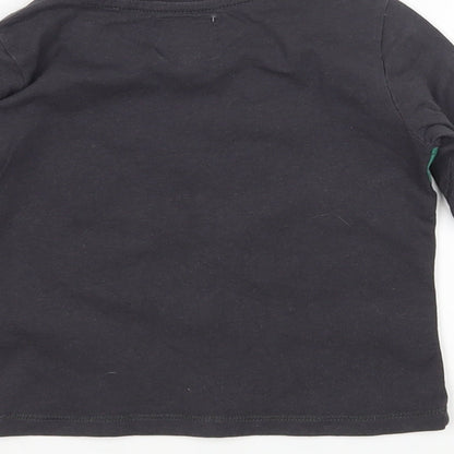 CoolClub Boys Grey  Cotton Basic T-Shirt Size 2 Years Round Neck