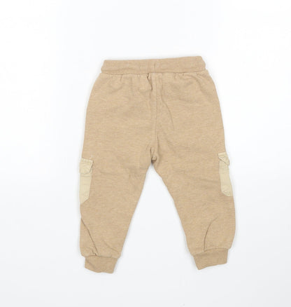 Coolclub Boys Beige   Sweatpants Trousers Size 18 Months