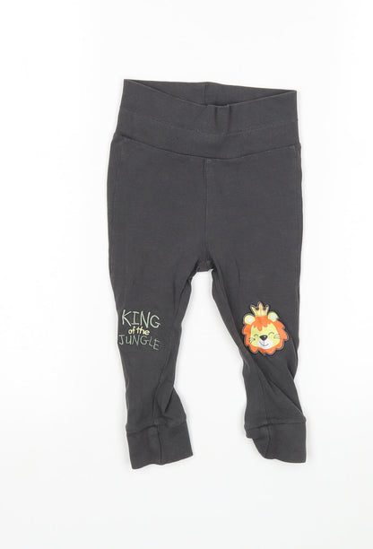So Cute Boys Grey  Cotton Sweatpants Trousers Size 9-12 Months