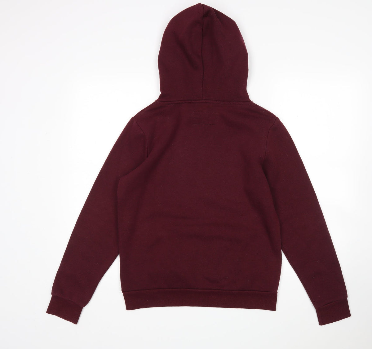 Back view of Primark women’s purple polyester pullover hoodie, size S