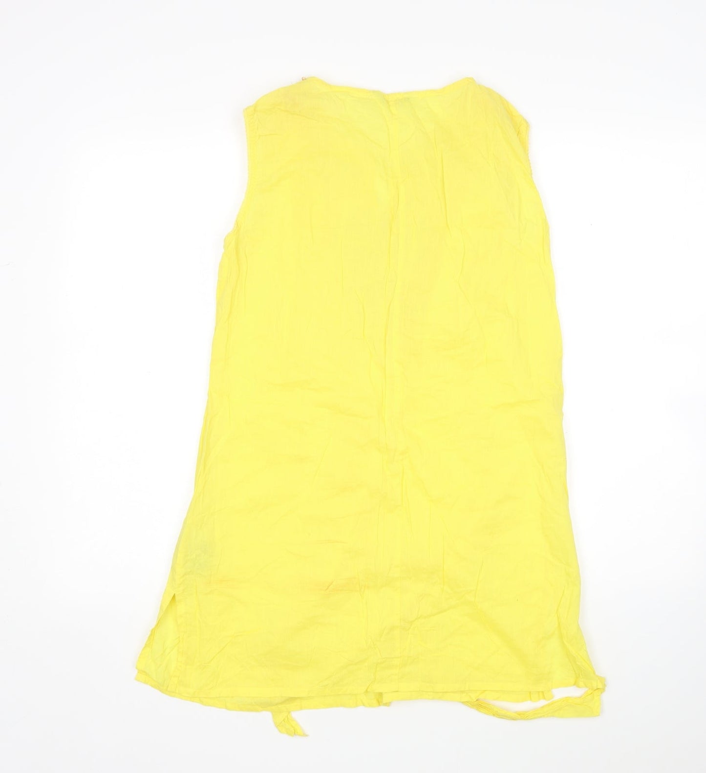 Womens UK Size L Zara Yellow Basic Blouse