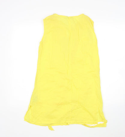 Womens UK Size L Zara Yellow Basic Blouse