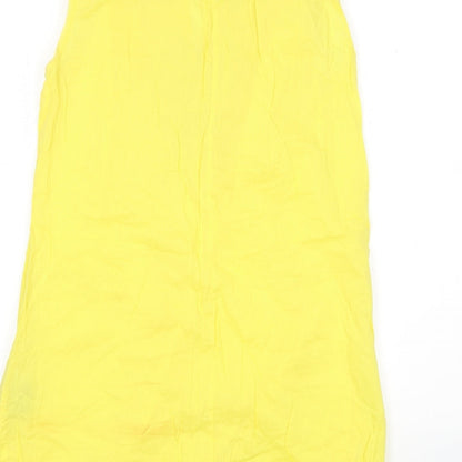 Womens UK Size L Zara Yellow Basic Blouse