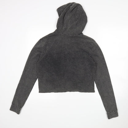 M&Co Girls Grey  Cotton Pullover Hoodie Size 14 Years