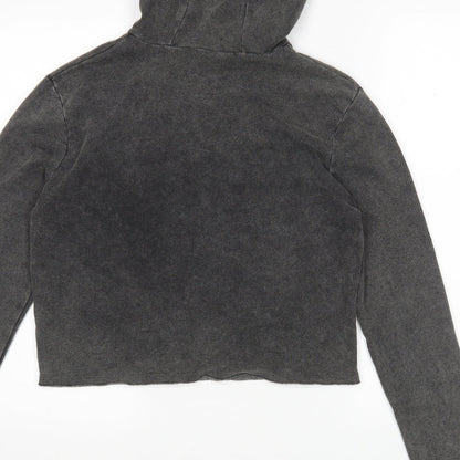M&Co Girls Grey  Cotton Pullover Hoodie Size 14 Years