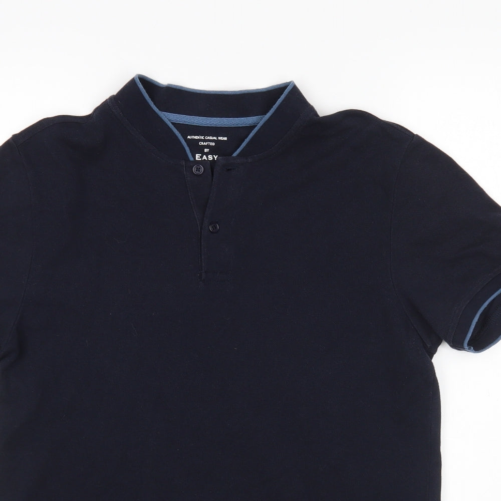 Easy Mens Blue    Polo Size M Collared
